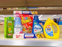walgreens aluminum foil garnier fructis fruity pebbles downy tide purex products on shelf