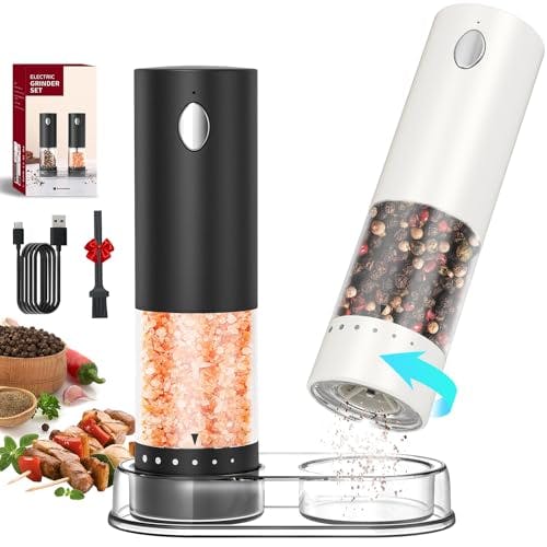 Electric Salt and Pepper Grinder Set
