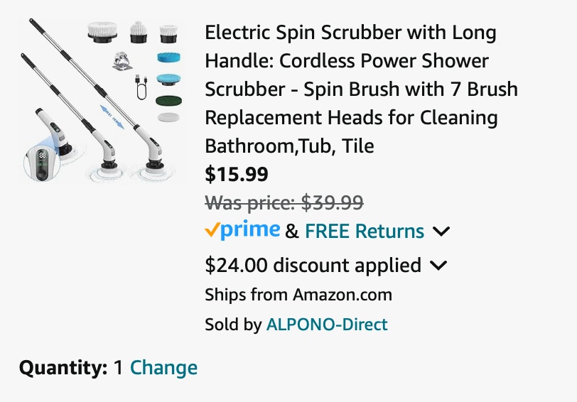 Amazon Electric Spin Scrubber 2024