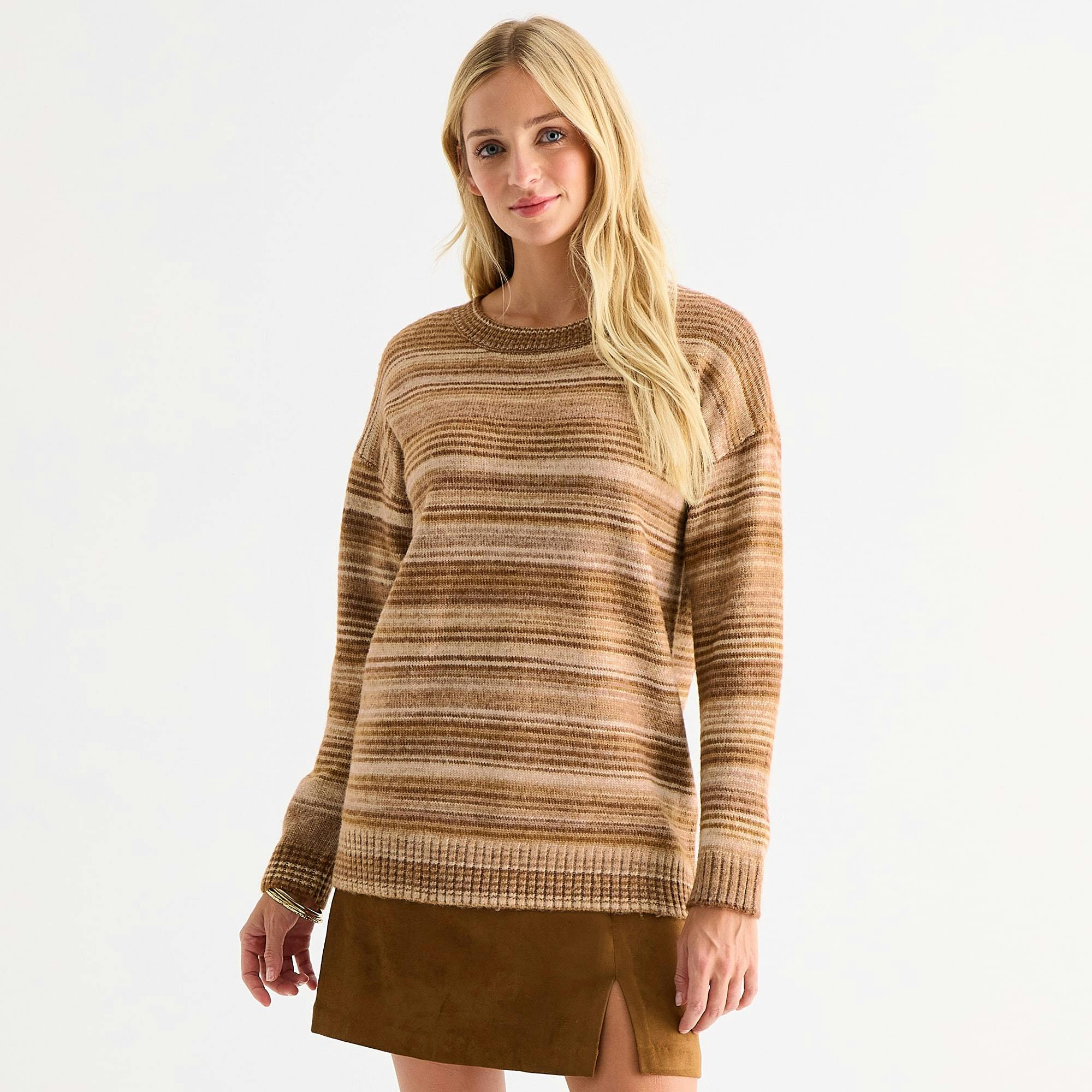 Womens Crew Neck Pullover Sweater