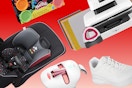 Mickey car set, LED face mask, Skechers shoes, heat press and playdoh
