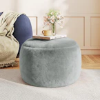 Round Stuffed Pouf Ottoman