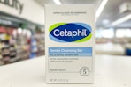 cetaphil cleansing bar on a shelf