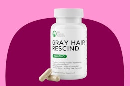 Gray Hair Rescind with Catalase - Antiaging Hair, Skin and Nails Vitamins, Pantothenic Acid, Folic Acid