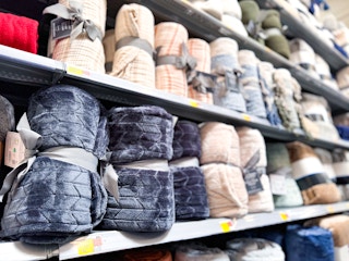Blanket section of Walmart