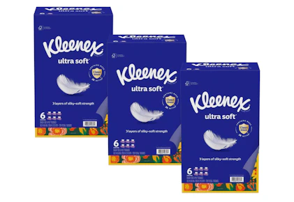 3 Kleenex 6-Packs