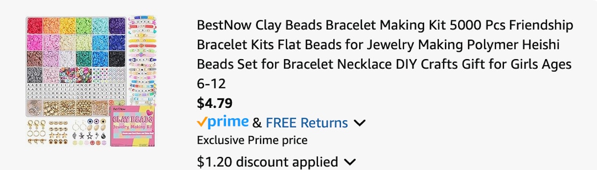 bracelet kit Amazon receipt