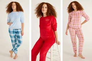 walmart joyspun pajama set collage