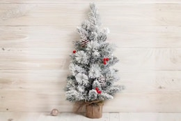 Lifestyle image of the Astella 2-foot Artificial Christmas Tree 