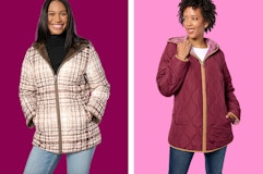 Women's Reversible Quilted and Fleece Jacket, Only $25 at QVC (Reg. $91) card image