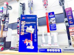bissell vacuums sitting on a target shelf