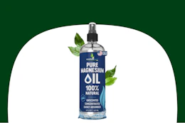 magnesium oil spray bottle on KCL template