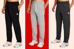 collage image of different colors of reebok mens sweatpants