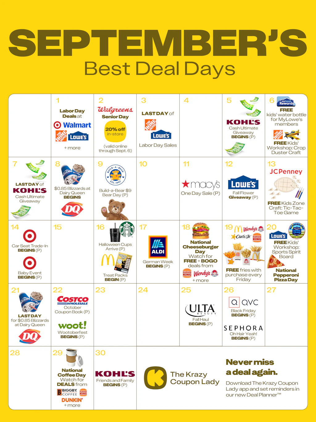 Stock Up in September Deals & Sales You Won't Want to Miss - The Krazy ...