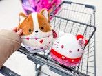valentine's day squishmallows in a walgreens cart