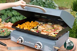 a blackstone griddle outside