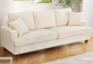 white corduroy sofa