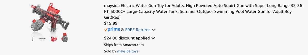 Amazon Electric Water Gun 2025