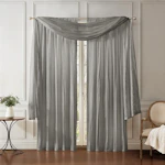 Athena Faux Crushed-Silk Curtain Set