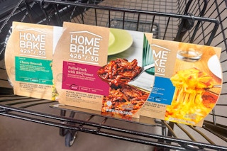 home bake products in a shopping cart