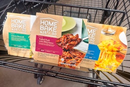home bake products in a shopping cart