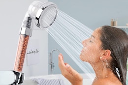 High-Pressure Filtered Showerhead, Just $11.99 on Amazon card image