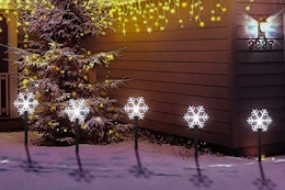 snowflake solar pathway lights