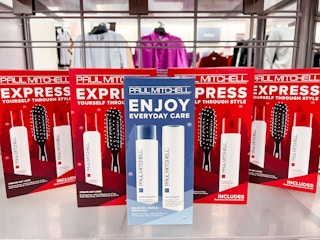 display of paul mitchell gift sets