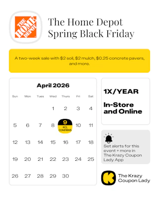 Home Depot Spring Black Friday Sale Dates in April
