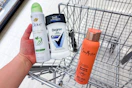 dove, degree, and sheamoisture products in a shopping cart