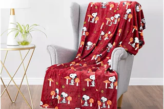 QVC Berkshire Halloween Peanuts Throw Blanket