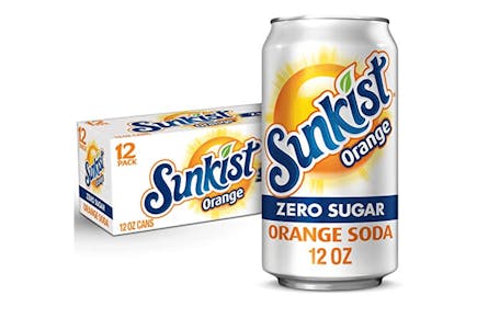 3 Sunkist Zero Orange Soda 12-Packs