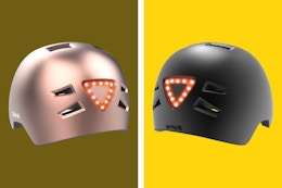 2 Zefal light up helmets (rose gold & black)