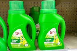 walgreens brand original scent detergent on shelf