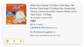 Hefty Ultra Strong 13 Gallon Trash Bags