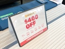 Mattress Firm $400 sign in store
