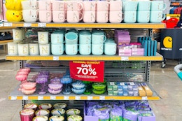 easter clearance items on shelves at kroger