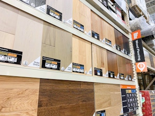 area shot of flooring at home depot