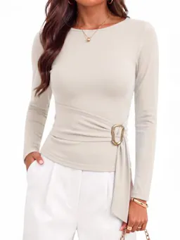 Women's Long Sleeve Boat Neck Top