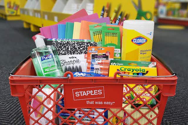 Get a $10 Staples Coupon When You Recycle Backpacks and School Supplies card image