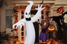 Halloween 8-Foot Inflatable Ghost Decoration, $21 on Amazon  card image