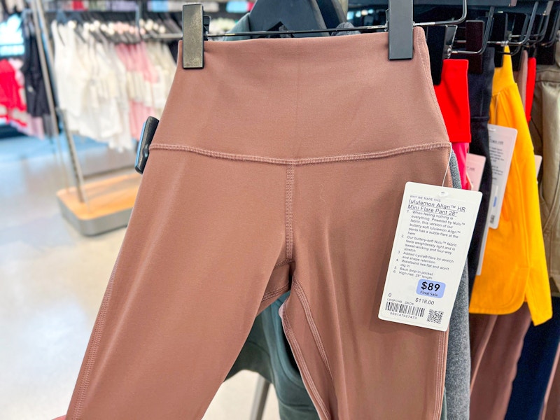 a pair of brown lululemon align leggings