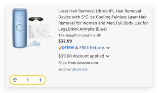 Laser Hair Removal Ubroo IPL Hair Removal Device