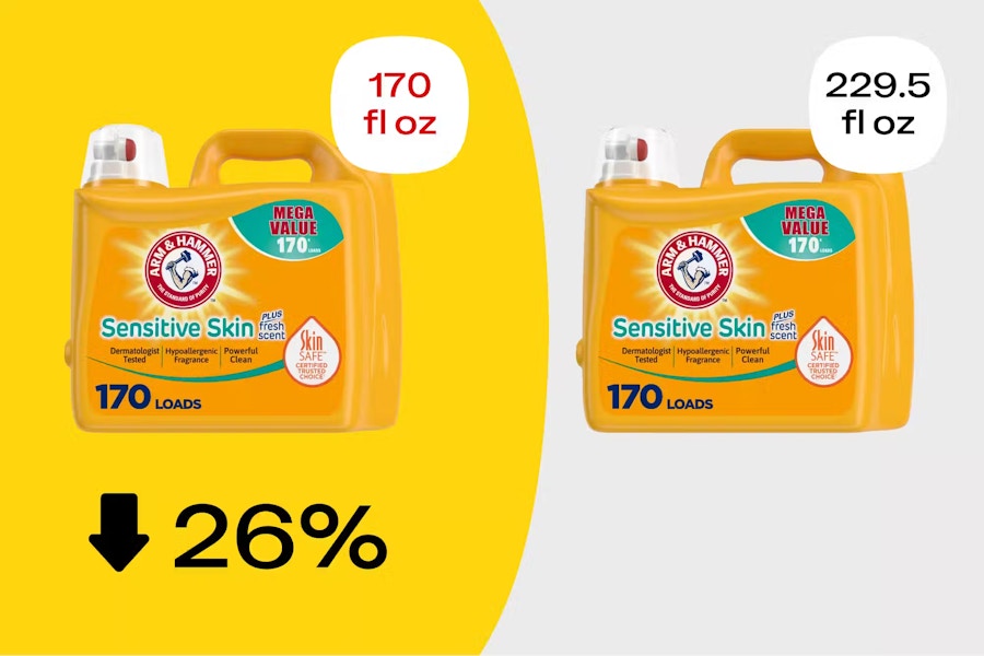 shrinkflation-arm-hammer-laundry-detergent-grocery-store-traps