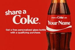 Walmart Exclusive: Free Custom Coca-Cola Bottle With Purchase card image