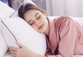 person resting on pillow
