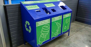 a recycling bin at lowes