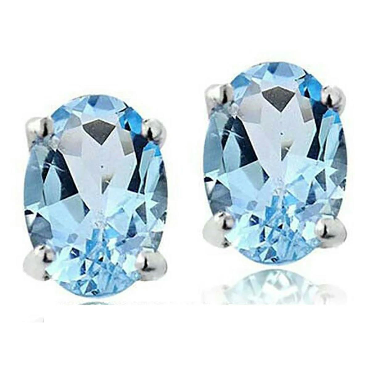 Sterling Silver Blue Topaz Earrings