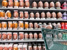 football display in dicks sporting goods with shopping cart