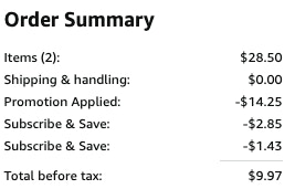 Under Eye Patches Amazon Receipt